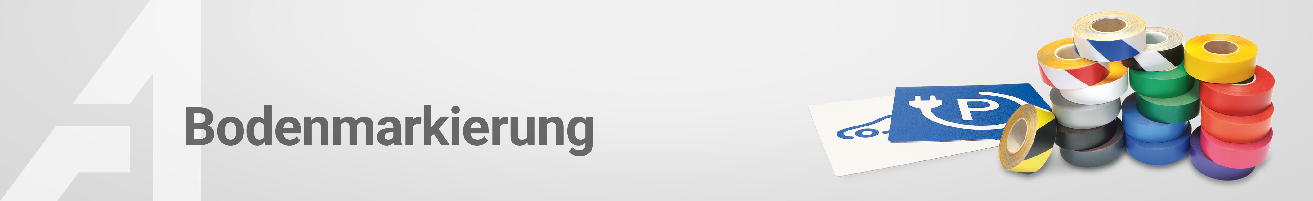 Bodenmarkierung verschiedenste Bodenmarkierungsrollen und Bodenschilder