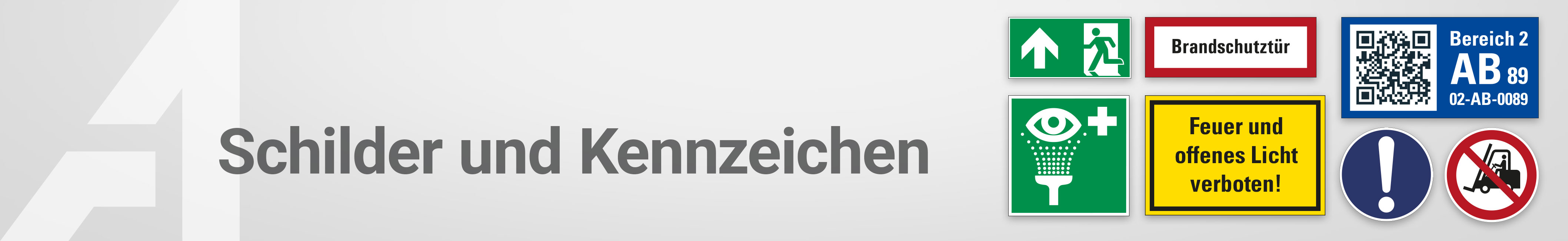 Schilder und Kennzeichen verschiedene Schilder in verschiedensten Farben, Formen und für Anwendungsgebiete