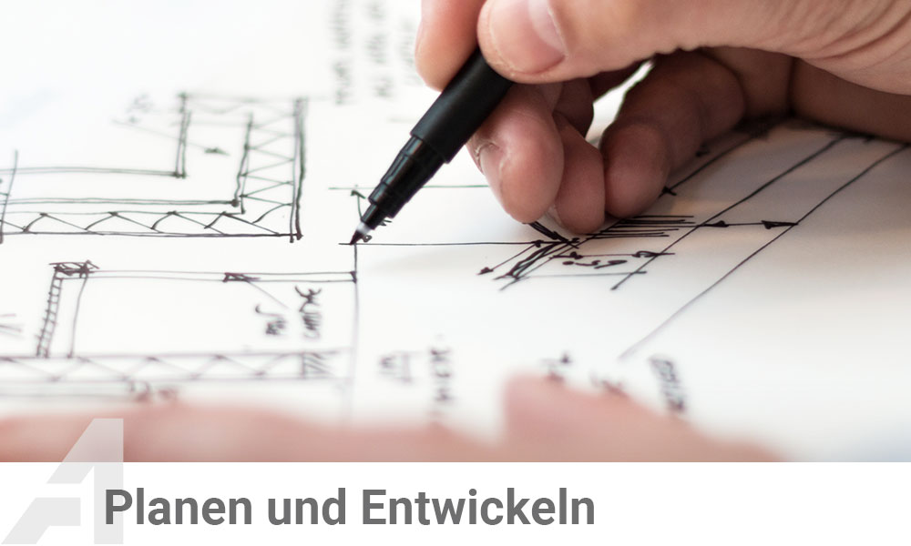 eine Skizze eines Häusergrundrisses